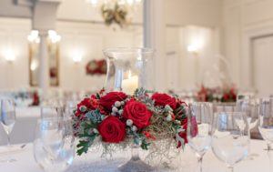 Porta Nova Greenhouse Red Naomi roses Christmas Table Centerpiece by Sarah Crookstone 30