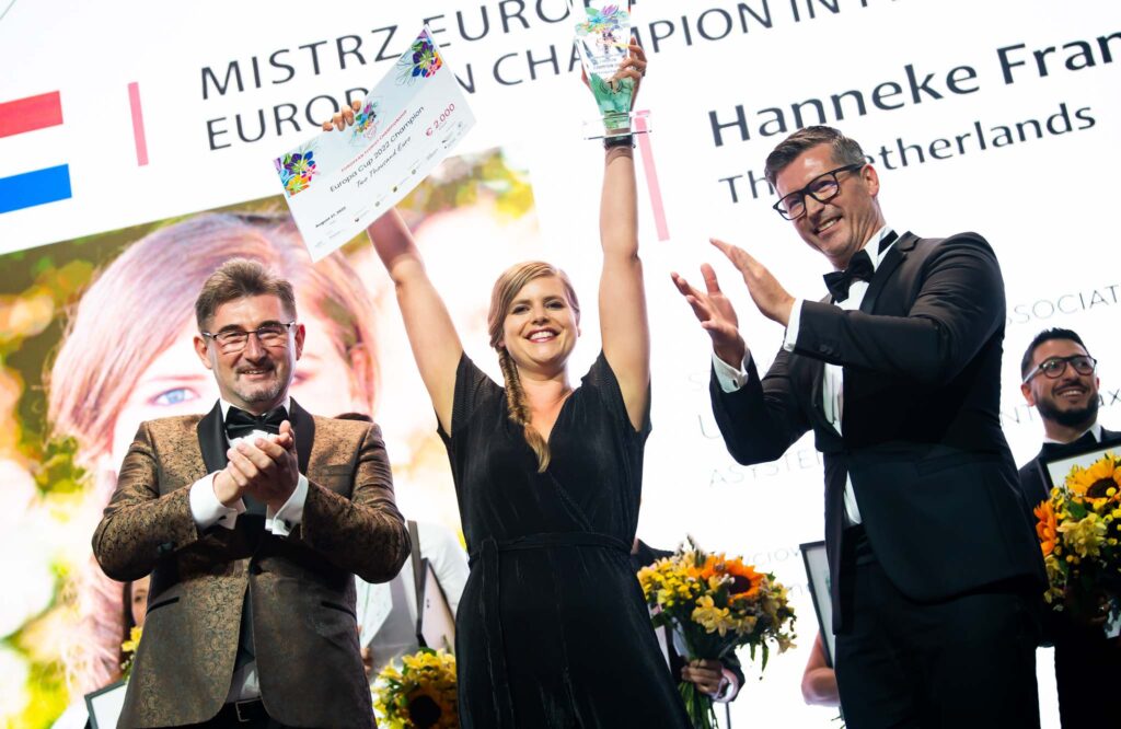 Hanneke Frankema is the Europa Cup winner for flower styling
